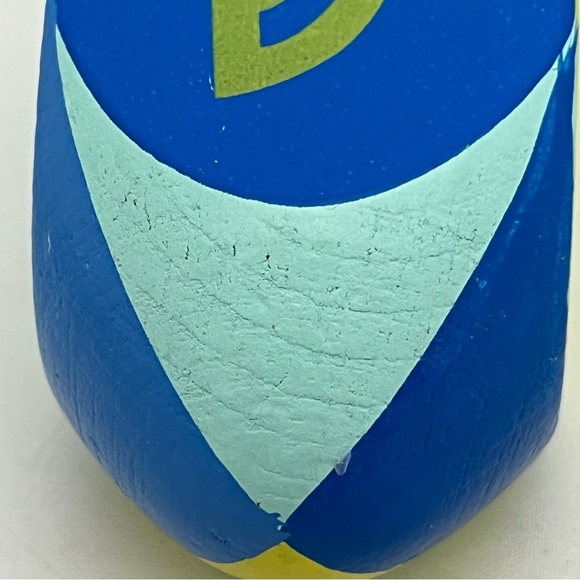 Larger Unbranded Wooden Green And Blue Hanukkah Dreidel - Picture 7 of 16